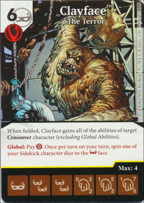 DC Comics Dice Masters Green Arrow and The Flash card 87 Clayface: The Terror