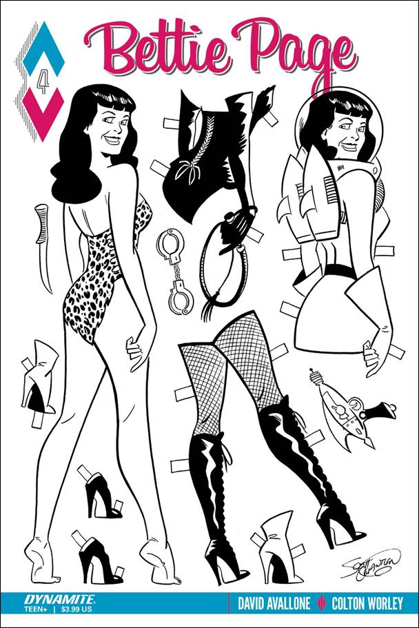 Bettie Page (2017) issue 4-D Scott Chantler 1:10 Black and White Cover