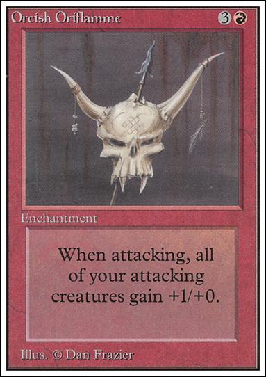 Magic the Gathering: Unlimited (Base Set) card 167 Orcish Oriflamme