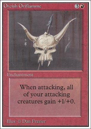 Magic the Gathering: Unlimited (Base Set) card 167 Orcish Oriflamme