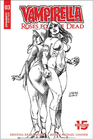 Vampirella: Roses for the Dead issue 3-D Joseph Michael Linsner 1:20 Black & White Cover