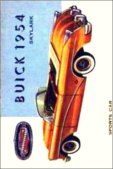 World on Wheels (Base Set) card 170-B Buick Skylark 1954 (Blue Back)
