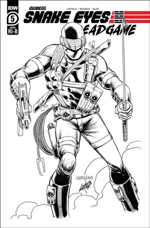 Snake Eyes: Deadgame issue 5-D Larry Hama & Rob Liefeld 1:25 B/W Cover