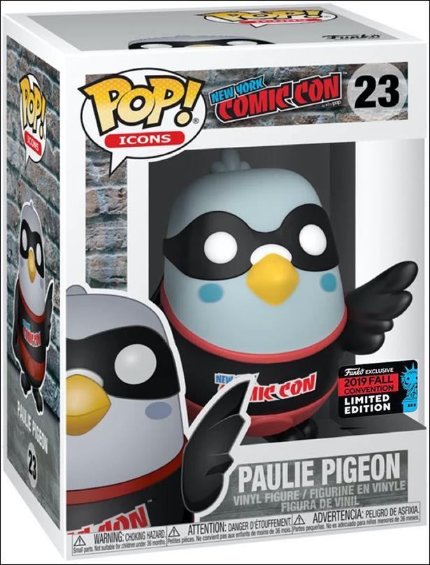 POP! Icons figure 23-B Paulie Pigeon (Black) Fall Convention Exclusive