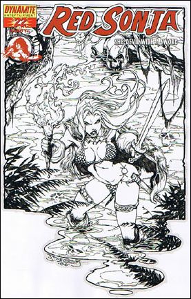 Red Sonja (2005) issue 22-E Stephen Segovia Black and White Cover
