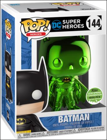 POP! Heroes figure 144-G Batman (Green Chrome) 2018 Spring Con 1/1500