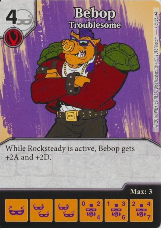 Dice Masters Teenage Mutant Ninja Turtles  card 7 Bebop - Troublesome