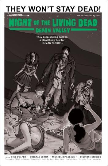 Night of the Living Dead: Death Valley issue 1-D Classic Black & White Cover