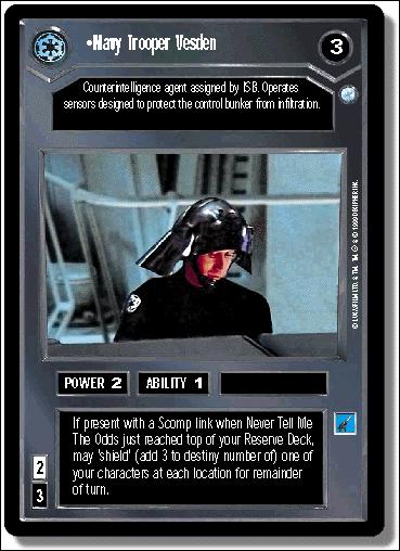 Star Wars: Endor Limited (Base Set) card 20 Navy Trooper Vesden