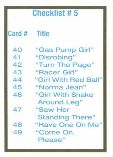 Art of Curves (Base Set) card CK5 Checklist 5