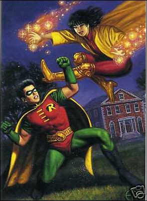 DC Versus Marvel / Marvel Versus DC (Holo F/X Subset) card 8 Robin vs Jubilee