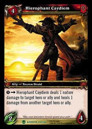 World of Warcraft: Heroes of Azeroth (Base Set) card 242 Hierophant Caydiem