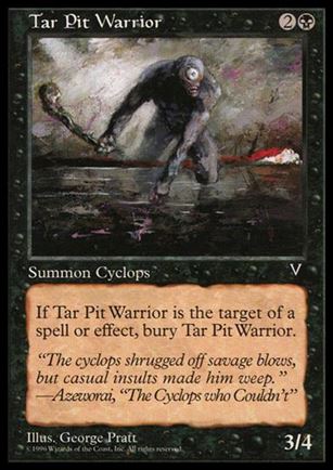 Magic the Gathering: Visions (Base Set) card 70 Tar Pit Warrior