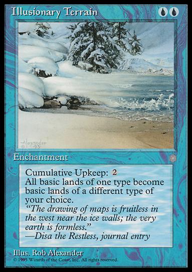 Magic the Gathering: Ice Age (Base Set) card 77 Illusionary Terrain