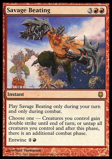Magic the Gathering: Darksteel (Base Set) card 67 Savage Beating