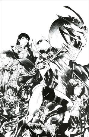 Power Rangers: Ranger Slayer issue 1-F Dan Mora 1:25 Black & White Cover