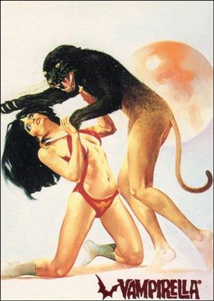 Visions of Vampirella card 30 Vampirella Wrestles With Pantha