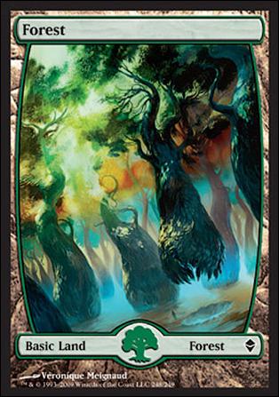 Magic The Gathering: Zendikar (Base Set) card 248 Full Art Lands (Forest)