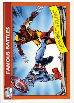 Marvel Universe: Series 1 (Base Set) card 115 Captain America vs Wolverine