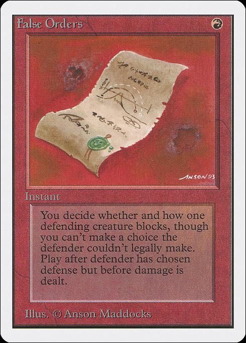 Magic the Gathering: Unlimited (Base Set) card 148 False Orders