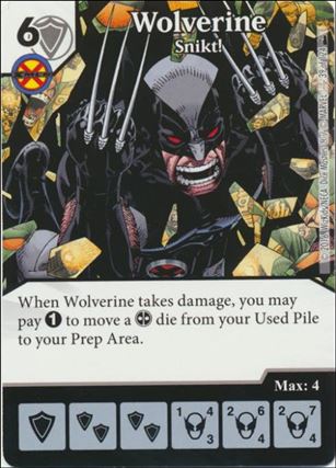 Marvel Dice Masters Deadpool card 39 Wolverine: Snikt!