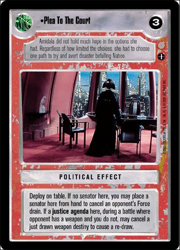 Star Wars: Coruscant Limited (Base Set) card 144 Plea To The Court