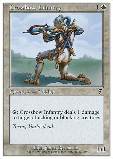 Magic the Gathering: 7th Edition (Base Set) card 12 Crossbow Infantry