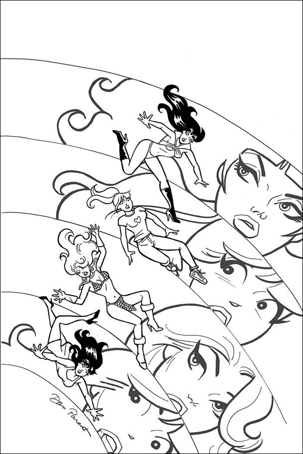Red Sonja and Vampirella Meet Betty and Veronica issue 11-H Dan Parent 1:11 Black & White Virgin Cover