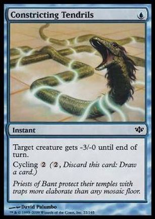 Magic the Gathering: Conflux (Base Set) card 22-B Constricting Tendrils (Foil)