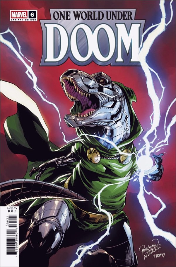 One World Under Doom issue 6-D Carlo Pagulayan Doomasaur Cover