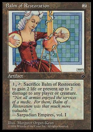 Magic the Gathering: Fallen Empires (Base Set) card 82 Balm of Restoration