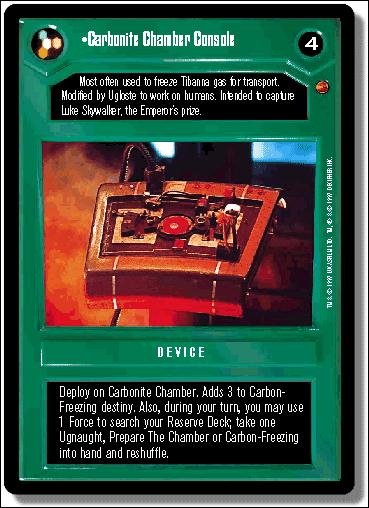 Star Wars: Cloud City Limited (Base Set) card 17 Carbonite Chamber Console