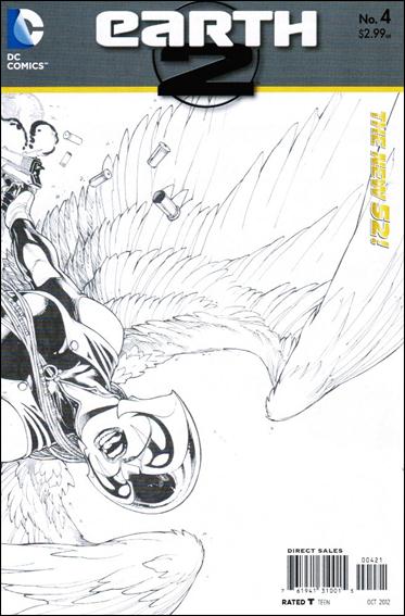 Earth 2 issue 4-B Wraparound 1:25 Black and White Cover