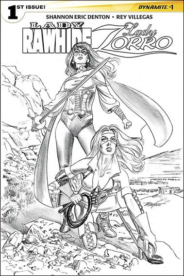 Lady Rawhide/Lady Zorro issue 1-B Black & White Cover 1:10