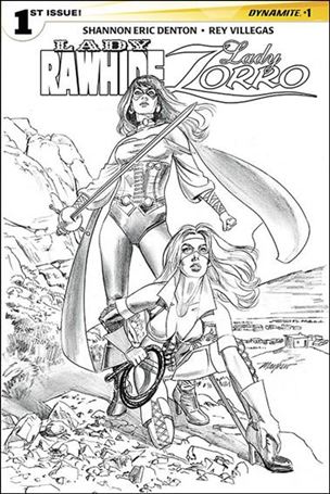 Lady Rawhide/Lady Zorro issue 1-B Black & White Cover 1:10