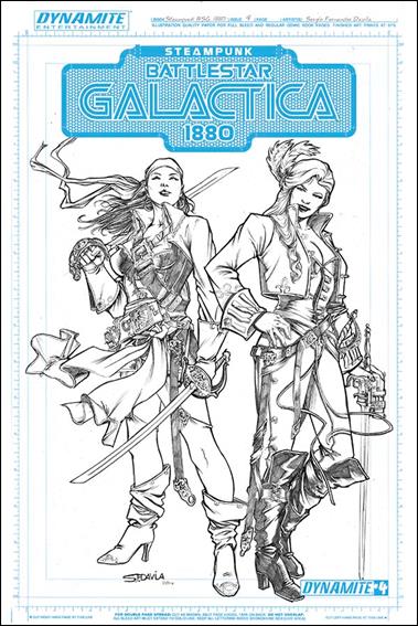 Steampunk Battlestar Galactica: 1880 issue 4-C Sergio Fernandez Davila 1:20 Cass & Sheba Cover