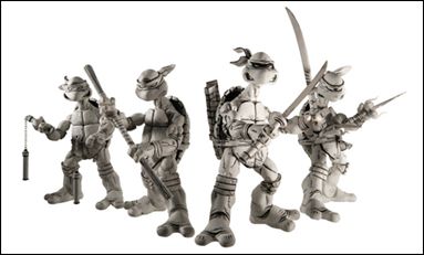 Teenage Mutant Ninja Turtles (2008) Deluxe Box Sets figure 2 TMNT Black & White 4-pc