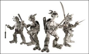 Teenage Mutant Ninja Turtles (2008) Deluxe Box Sets figure 2 TMNT Black & White 4-pc