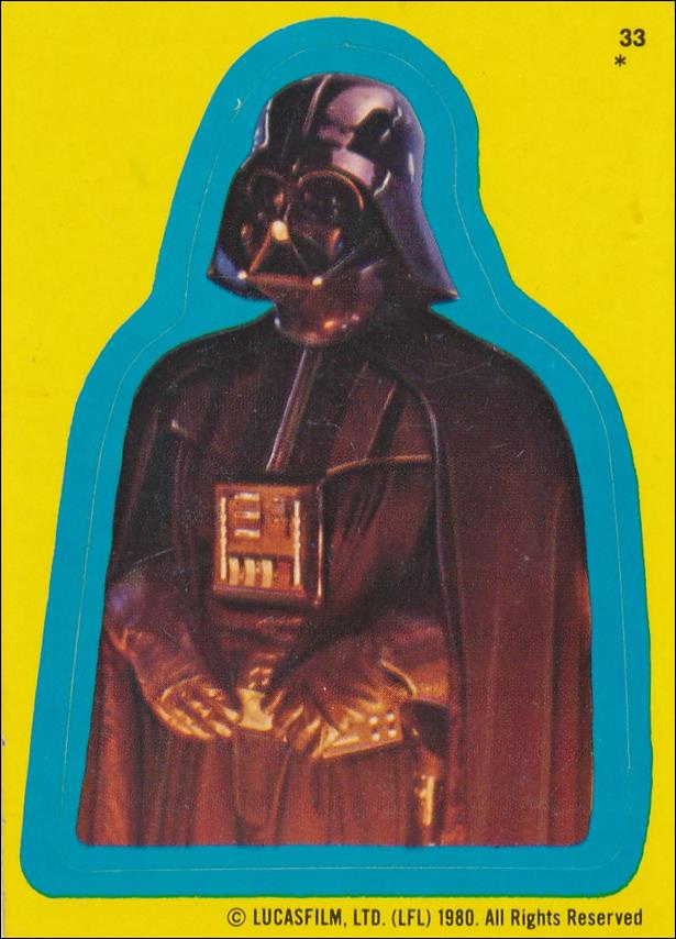 Star Wars: The Empire Strikes Back: Series 1 (Sticker Set) card 33 Darth Vader