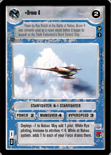 Star Wars: Theed Palace Limited (Base Set) card 119 Bravo 4