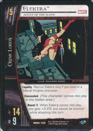 Marvel Knights: VS System (Base Set) card MMK-182 Elektra