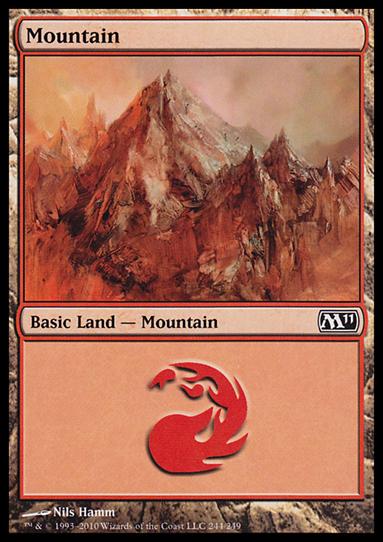Magic the Gathering: 2011 Core Set (Base Set) card 244 Mountain
