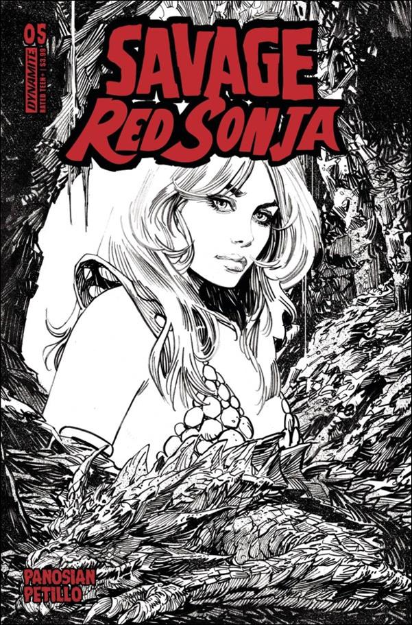 Savage Red Sonja issue 5-E Dan Panosian 1:10 Line Art Cover
