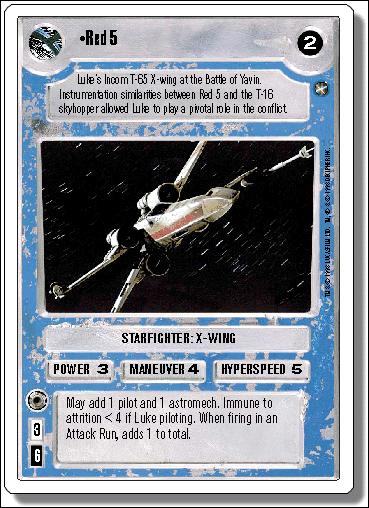 Star Wars: A New Hope Revised (Base Set) card 154 Red 5