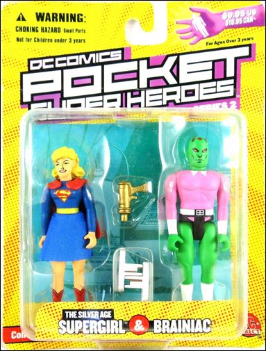 DC Comics Pocket Super Heroes (Series 2) figure 9 Silver Age Supergirl & Brainiac