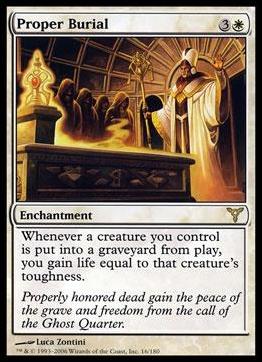Magic the Gathering: Dissension (Base Set) card 16 Proper Burial