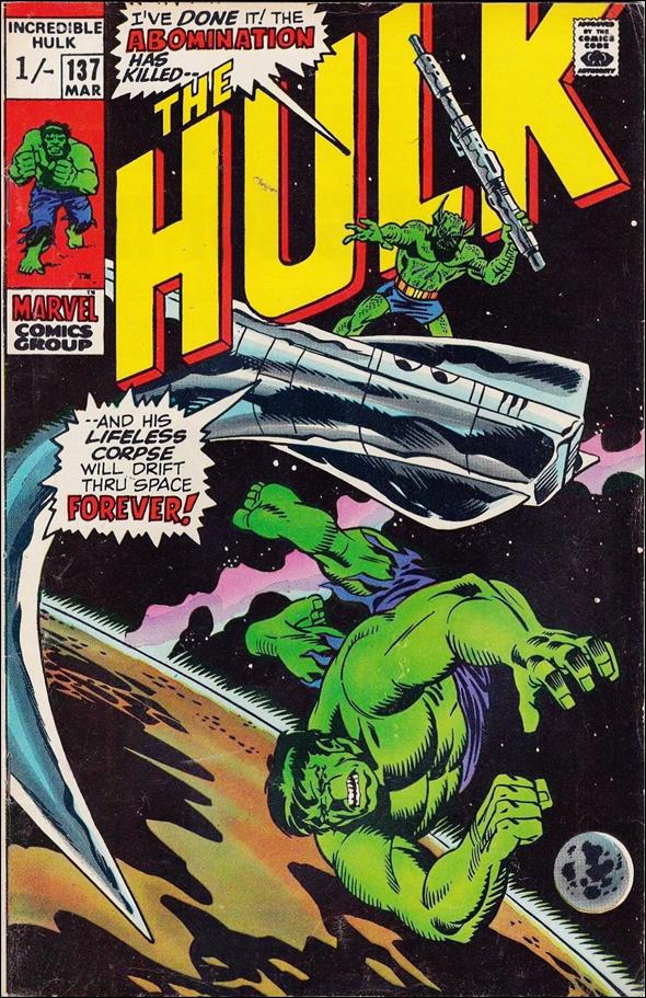 Incredible Hulk (1968) issue 137-B UK Price Cover