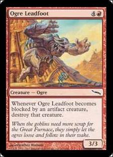 Magic the Gathering: Mirrodin (Base Set) card 102 Ogre Leadfoot