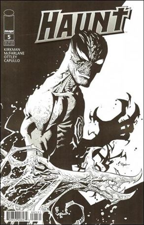 Haunt issue 5-C Ryan Ottley Black and White Cover