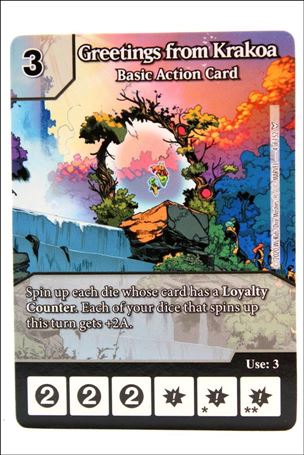 Marvel Dice Masters Dark Phoenix Saga Draft Pack card 4 Greetings From Krakoa - Basic Action Card 